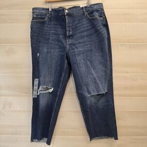 {22} NWT Old Navy Sky-Hi Straight Ankle Extra High Rise Plus Size Jeans